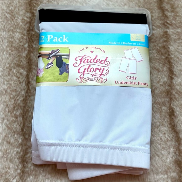 Faded Glory Other - 2 for $26 Faded Glory Girl’s Underskirt Panty Classic in White/Black M ( 8 )